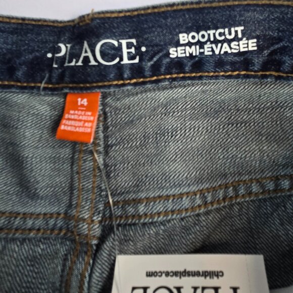 THE CHILDREN'S PLACE Girls Basic Bootcut Semi-Evasee Jeans  Sz 14 Lara Wash-Blue - Picture 8 of 10